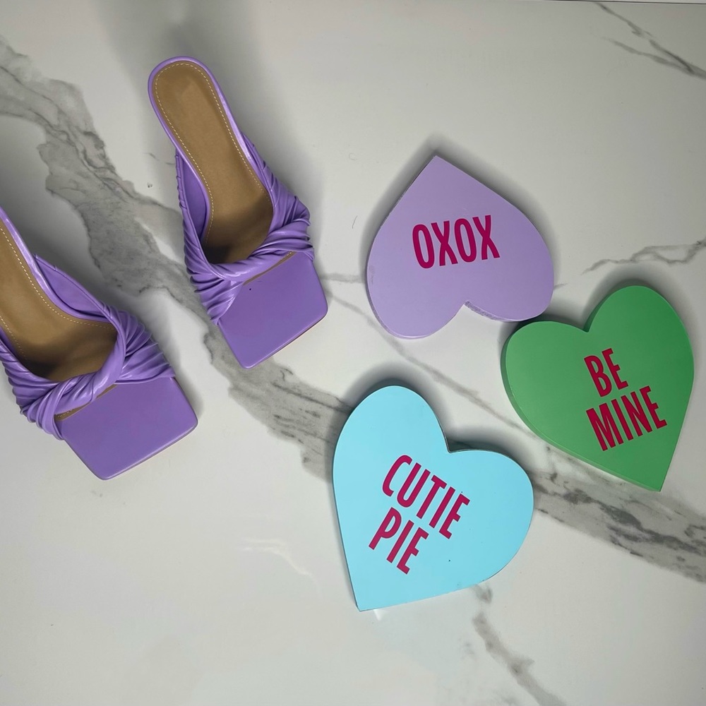 Purple brand new mules
